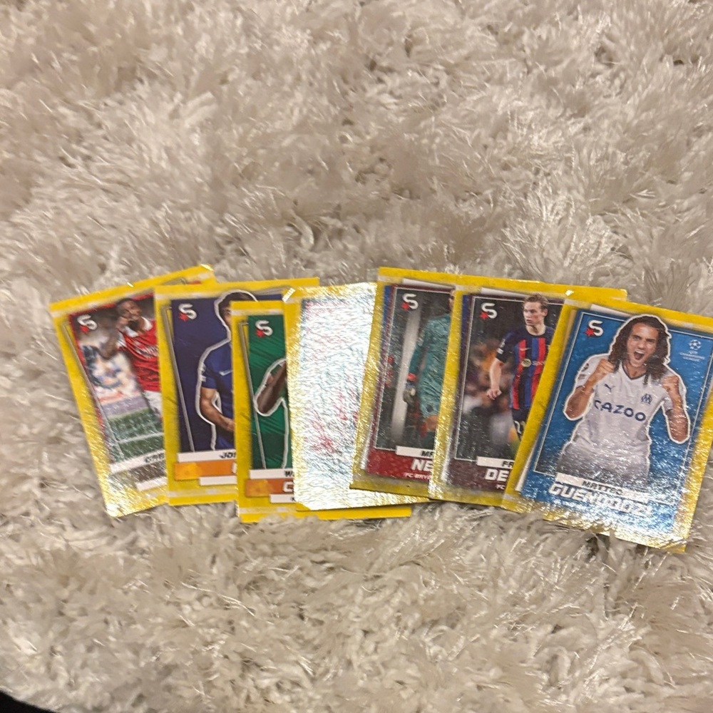 Soccer Trading Cards Set - Yellow and Silver